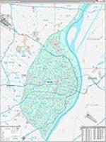 St. Louis City, Mo Carrier Route Wall Map